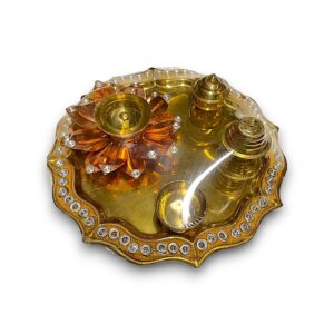 THALI POOJA CRISTAL 24 /24 cm