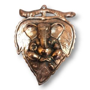 GANESHA WALL ART OP BLAD ANGURI 35CM (14 INCH)