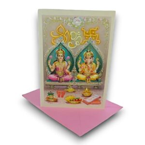 DIWALI KAART LAXMI GANESH 10STUKS