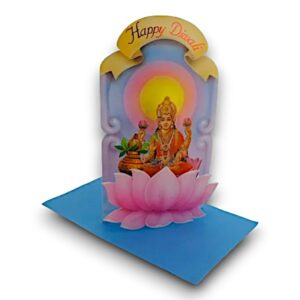 DIWALI KAART RECHT 3D LAXMI 10STUKS