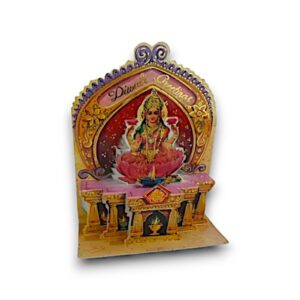 DIWALI KAART VIERKANT 3D LAXMI 10STUKS