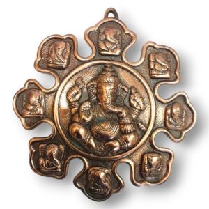 GANESH METAL 27.5CM WALL ART HANGING ROND MODEL