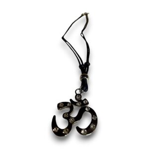 KETTING HANGER AUM  SILVER MET STEENTJES