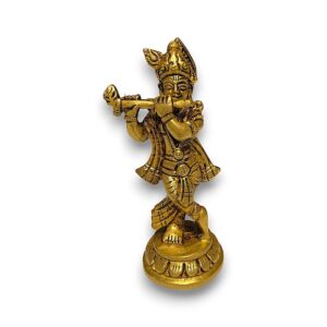 KRISHNA BEELD GOUD 12 CM