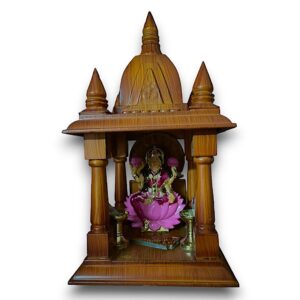 MANDIR LAXMI PLASTIK OAK WOOD 20CM
