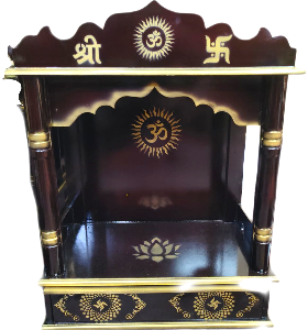 WOOD KAMAAN TEMPLE MANDIR 60CM HIGH