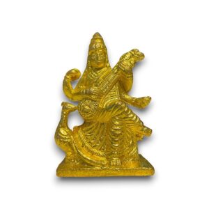 SARASWATI BEELD MESSING  8CM