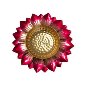 LOTUS BLOEM URLI 16" 40CM-5CM DIEPTE SCHAAL ROZE/GOUD