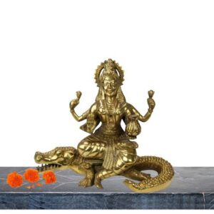 GANGA MATA BEELD  KOPER 24CM