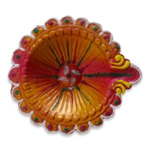 GEKLEURDE ZON DIA 13CM KLEI 4 STUKS