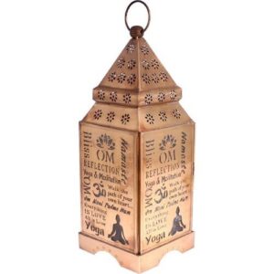 LANTAARN LAMP GOUD ANTIEK 25CM
