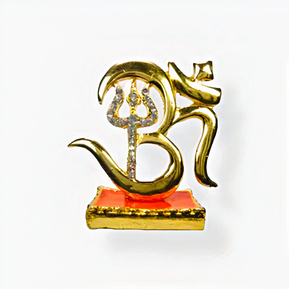 OHM GOUD KLEUR MET TRISHUL