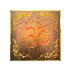 OHM STICKER VIERKANT GOUD/BRUIN
