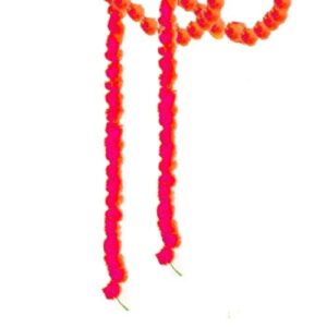 ROOD BLOEM SLINGER MALA POM POM 130CM