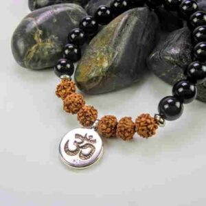 RUDRAKSH ONYX OHM ARMBAND