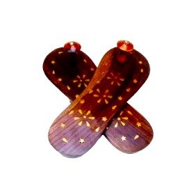 KHARAW PADUKA JANEW - HOUTEN SLIPPER 27cm