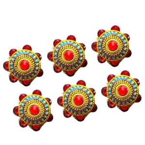 SOPARIE DECORATED BLAUW ROOD 7 ST.