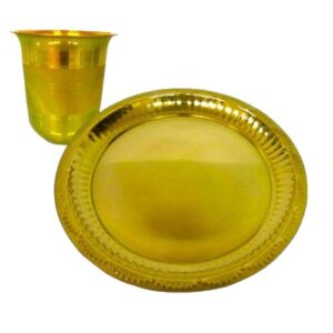 THALI LOTA GLAS PLATE GOLD