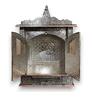 MANDIR ZILVER BRUIN MET DEUREN 60HX48BR CM